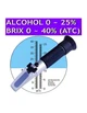 Рефрактометр ATC-40 Brix 0-40% з температурною компенсацією, для вимірювання цукру та алкоголю - зображення 4