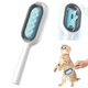 Щітка для грумінгу PetCare 4в1 для сухого та вологого догляду, для собак та кішок з масажем блакитна - зображення 1