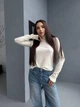 Женский базовый гольф вязка молочный 44-46 - изображение 4