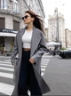 Жіноче демісезонне пальто на запах подовжене oversize Палермо N LEO PRIDE 0188 42-44 Сірий ( LP - 0188/2 B ) - зображення 7
