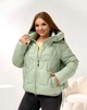 Женская зимняя куртка с капюшоном KHAN 00218 56 Светло-зеленый ( KH - 00218/2 D ) - изображение 2