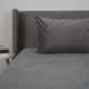 Простынь-чехол на резинке полуторная ТЕП Velour 2-04756_33917 160х200 см серая - изображение 2