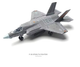 Конструктор Збірна модель літака F-35 Lightning II винищувач масштаб 1:72 22 см сірий - изображение 2