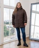 Женская демисезонная куртка большого размера UF-Fashion 00129-mt 58 коричневый - изображение 2