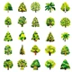 Набор наклеек Деревья Trees 50 шт - изображение 4