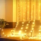 Светодиодная гирлянда штора 600 LED, 3x3м, 220В, прозрачный провод, статический режим, IP44, Теплый белый - изображение 8
