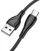 Шнур для зарядки Borofone BX121 USB - Type-C, 3A 1м. Чёрный (1011122-Black) - изображение 2