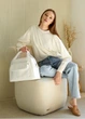 Женская спортивная сумка Sambag Vogue BKS белая 37 х 25 х 16 см (90153008) - изображение 13