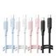 Кабель для заряджання та передачі даних USB XO-Q265B Type-C to Type-C 60W (30pcs/bottle) мікс із 30 кабелів різних кольорів Black/White/Blue/Pink - зображення 1