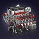 Конструктор Technic Двигун V8 F488 Mould King 2718 деталей Червоний (28342) - зображення 5