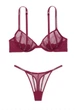 Комплект Victoria’s Secret Вишневий,декорований стразами 34C-S - зображення 1