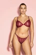 Комплект Victoria’s Secret Вишневий,декорований стразами 34C-S - зображення 3