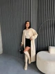 Жіночий довгий кардиган з паском Uaclothes 48-52 Молочний (like36532-169581361) - изображение 4