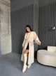 Жіночий довгий кардиган з паском Uaclothes 48-52 Молочний (like36532-169581361) - изображение 5