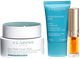 Zestaw do pielęgnacji twarzy Clarins Cryo-Flash Cream Mask Holiday Season Kosmetyczka + Maska nawilżająca 75 ml + Krem na dzień 15 ml + Olejek do ust 1.4 ml (3666057389672) - obraz 2