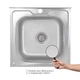 Кухонне миття Brinex 5050 0,6 мм Satin (BRIN5050SAT06) - зображення 3