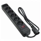 Мережевий фільтр живлення Patron 1 m3*1mm2 (SP-1063U) 6 розеток BLACK (EXT-PN-SP-1063U) - изображение 1