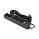 Мережевий фільтр живлення Patron 5.0 m, 3*1.5mm2 (SP-1655) 5 розеток BLACK (EXT-PN-SP-1655) - изображение 1