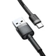 Кабель Baseus Cafule USB to USB-C 2A 1m Black (CATKLF-BG1) [67414] - изображение 2