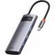 USB-хаб Baseus Metal Gleam Series 5-in-1 Multifunctional Type-C Hub Space Gray (CAHUB-CX0G) [72630] - изображение 1