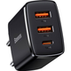 Мережевий зарядний пристрій Baseus Compact Quick Charger 2U+C 30W Black (CCXJ-E01) [73372] - зображення 1