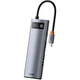 USB-хаб Baseus Metal Gleam Series 8-in-1 Multifunctional Type-C HUB Space Gray (CAHUB-CV0G) [77937] - изображение 3