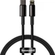 Кабель Baseus Tungsten Gold Type-C to Lightning 1m (CATWJ-01) Black [100372] - изображение 1