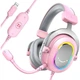 Игровые наушники Fifine H6 RGB 7.1 Pink [113869] - изображение 1
