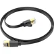 Патч-корд Hoco US07 General Pure Copper Flat Networck Cable 1m Black [149269] - изображение 1