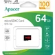 Карта пам'яті Apacer MicroSDHC 64GB Class 10 UHS-I/U1 R100 (AP64GMCSX10UB-RA) [148702] - зображення 2