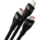 Кабель Baseus Flash Series II 3-in-1 USB to Type-C/Lightning/Micro USB 100W 1.2m Black (CASS030001) [121887] - изображение 2