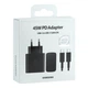 Мережевий Зарядний Пристрій Samsung 1USB-C PD/QC 45W+Type-C to Type-C 1:1 Чорний - зображення 8