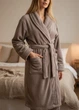 Халат жіночий (темно-бежевий) ONE SIZE S/M - изображение 1