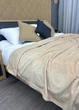 Плед покрывало микрофибра двухспальный 180*200 см флис ТМ Colorful Home однотонный молочный - изображение 1