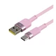 Кабель USB Ridea RC-CP43 ColorPro Type-C 3A 1.2m Рожевий - изображение 8