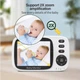 Видеоняня цифровая Baby Monitor MC632-A Pro поворотная камера 360° с монитором 3.2 дюйма, ночное видение, двусторонняя связь, видеонаблюдение и датчик движения Радионяня для малышей с микрофоном - изображение 5