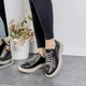 Женские кроссовки кеды ITstyle кожаные Черные 38 (5071Х3) - изображение 2