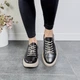 Женские кроссовки кеды ITstyle кожаные Черные 38 (5071Х3) - изображение 7