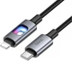 Кабель для зарядки Lightning Type-C для iphone / дріт, шнур тайп сі на лайтнінг зарядний кабель для айфона 1,2 м Black - зображення 3