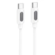 Кабель USB Type-C до USB Type-C Провід шнур юсб тайп сі на юсб тайп сі для швидкої зарядки та передачі даних / 1м white - зображення 1
