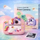 Дитячий фотоапарат миттєвого друку з двома камерами Children's Digital Print Camera D1-A підтримка microSD Pink Unicorn - зображення 1