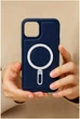 Чохол Jinduka Leather Ringo протиударний шкірозамінник для iPhone 13 червоний - зображення 5