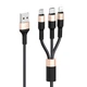 Кабель USB Hoco X26 3 в 1 Micro-USB для зарядки и передачи данных 1 м 2A нейлоновая оплетка - изображение 8