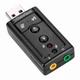 Звуковая карта USB 2.0 7.1 для компьютера и ноутбука объемный звук для игр и мультимедиа - изображение 1