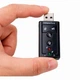 Звуковая карта USB 2.0 7.1 для компьютера и ноутбука объемный звук для игр и мультимедиа - изображение 4
