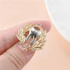 Значок стоматологу BROCHE брошь бижутерия Медицина Зуб с венком золотистый BRGV114332 - изображение 2