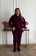 Спортивний теплий жіночий костюм на флісі великого розміру Марсала, 52/54 - зображення 6