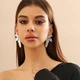 Сережки женские вечерние цветы серебристые 260139 - изображение 3