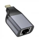 Перехідник Hoco UA35 Type-C to RJ45 1000 Mbps Gray - зображення 4