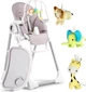 Krzesełko do karmienia ze stolikiem Nukido Belo z pałąkiem i zabawkami wrzosowe (5903890613525) - obraz 2